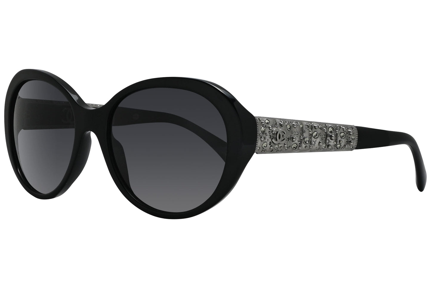 Chanel Round Black Sunglasses Model: 5290-B-501-S8 Side View