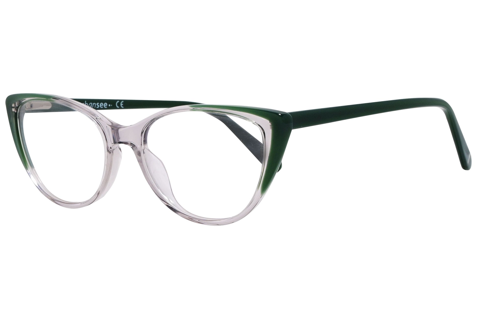 Chansee Cat-Eye Multicolored Eyeglasses Frame Viewed From A 45-Degree Angle.