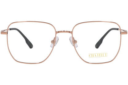 chatelet wayfarer gold eyeglasses frame viewed from Front angle.