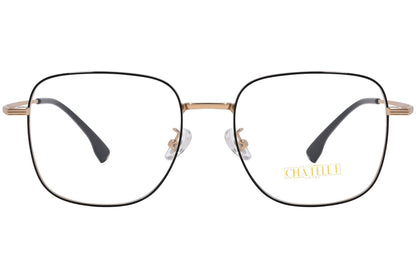 chatelet hexagonal gold eyeglasses frame viewed from Front angle.