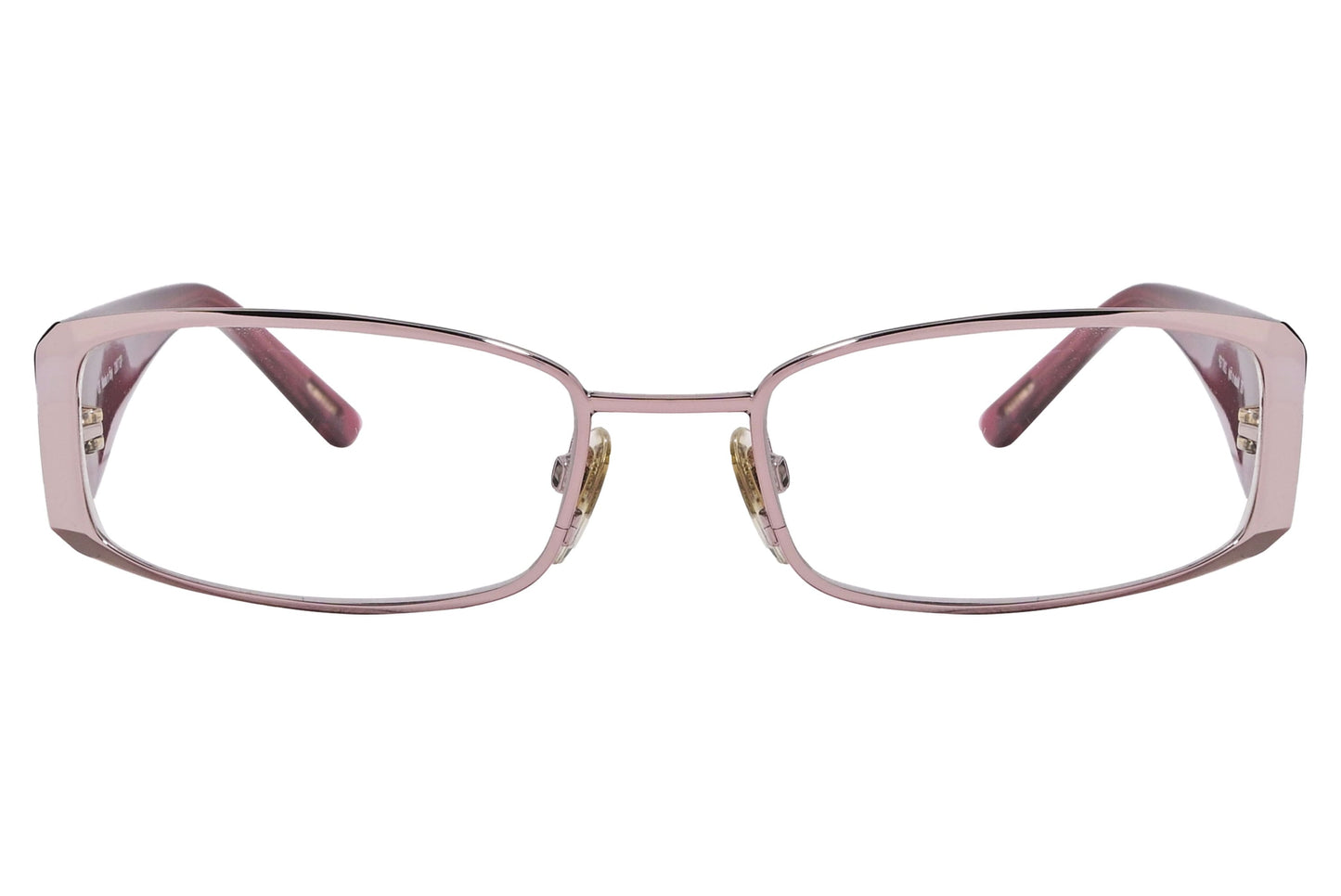 Chopard Wrap Around Red Eyeglasses Frame Viewed From Front Angle.