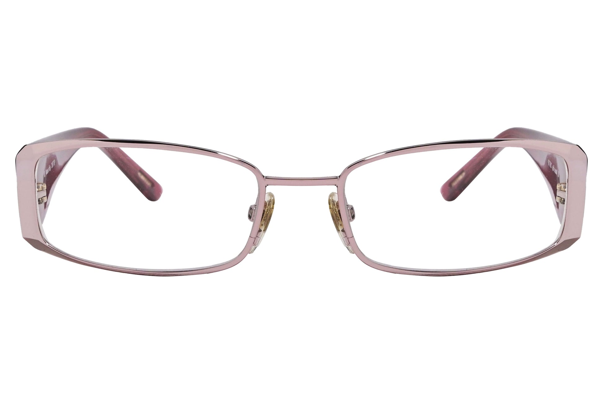 Chopard Wrap Around Red Eyeglasses Frame Viewed From Front Angle.