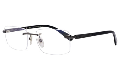 Chopard Rectangle Black Eyeglasses Frame Viewed From A 45-Degree Angle.