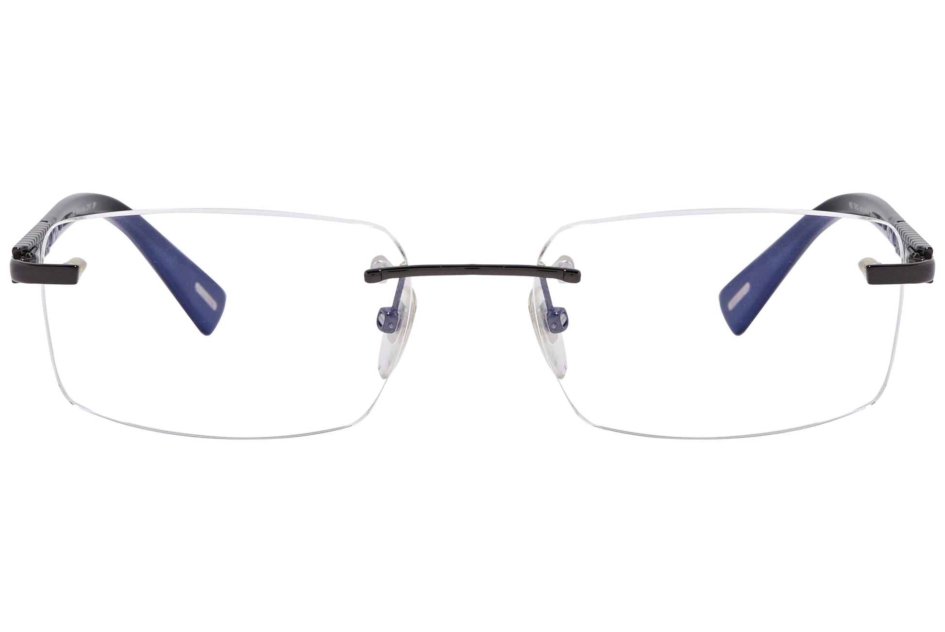 Chopard Rectangle Black Eyeglasses Frame Viewed From Front Angle.