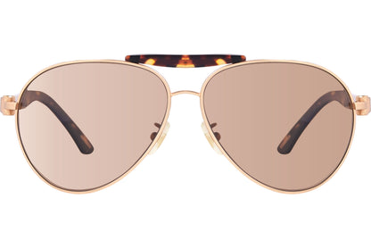 Chopard Tortoise Color Aviator Sunglasses Viewed From Front Angle.