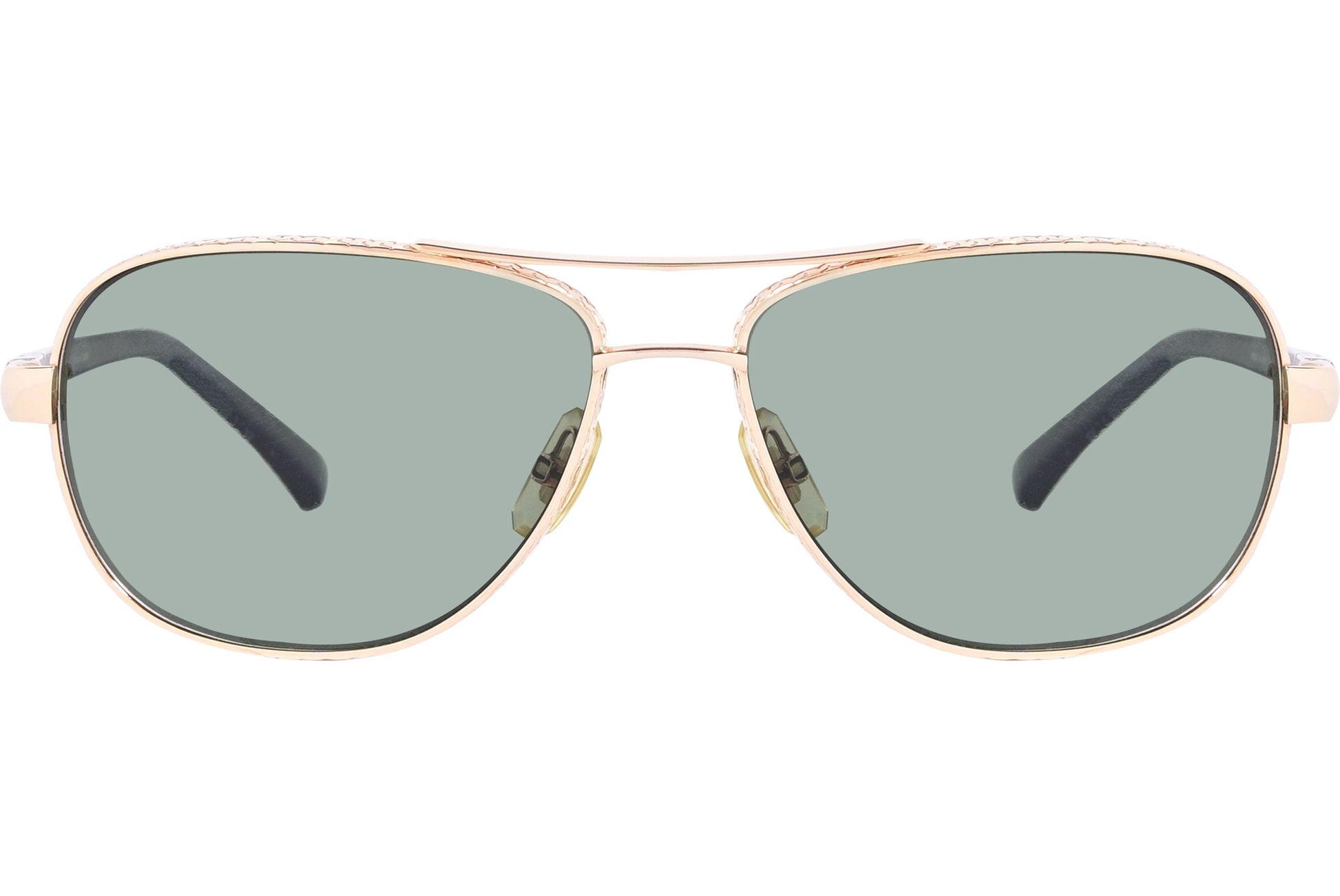 Chopard Green Color Aviator Sunglasses Viewed From Front Angle.