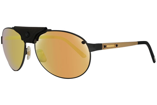 Chopard Aviator Black and Gold Sunglasses Model: SCH932-K10G Side View