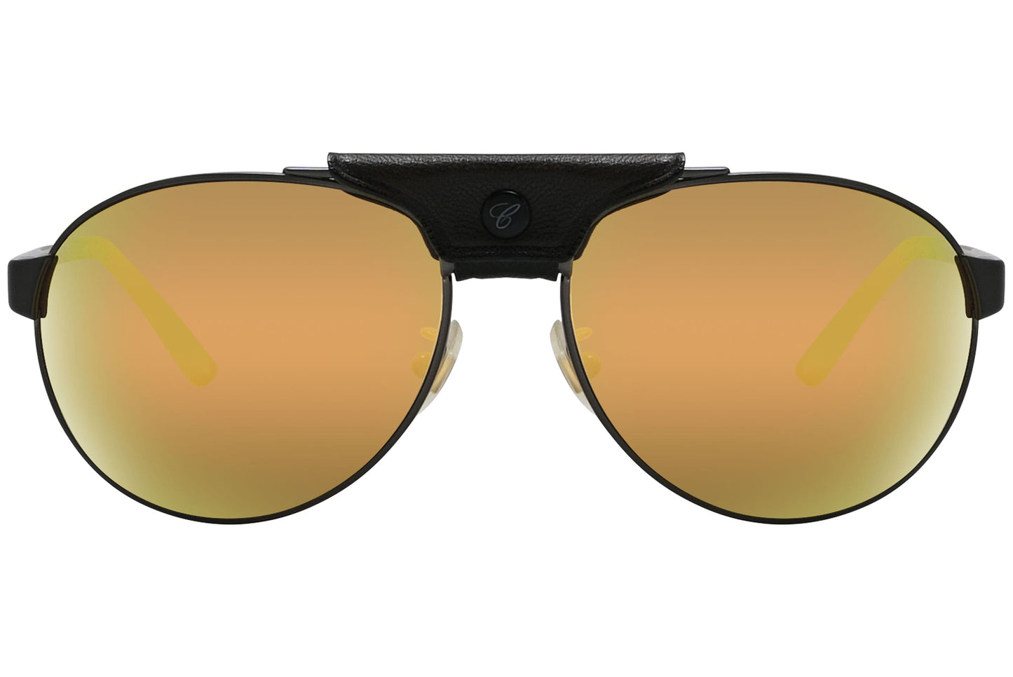 Chopard Aviator Black and Gold Sunglasses Model: SCH932-K10G Front View