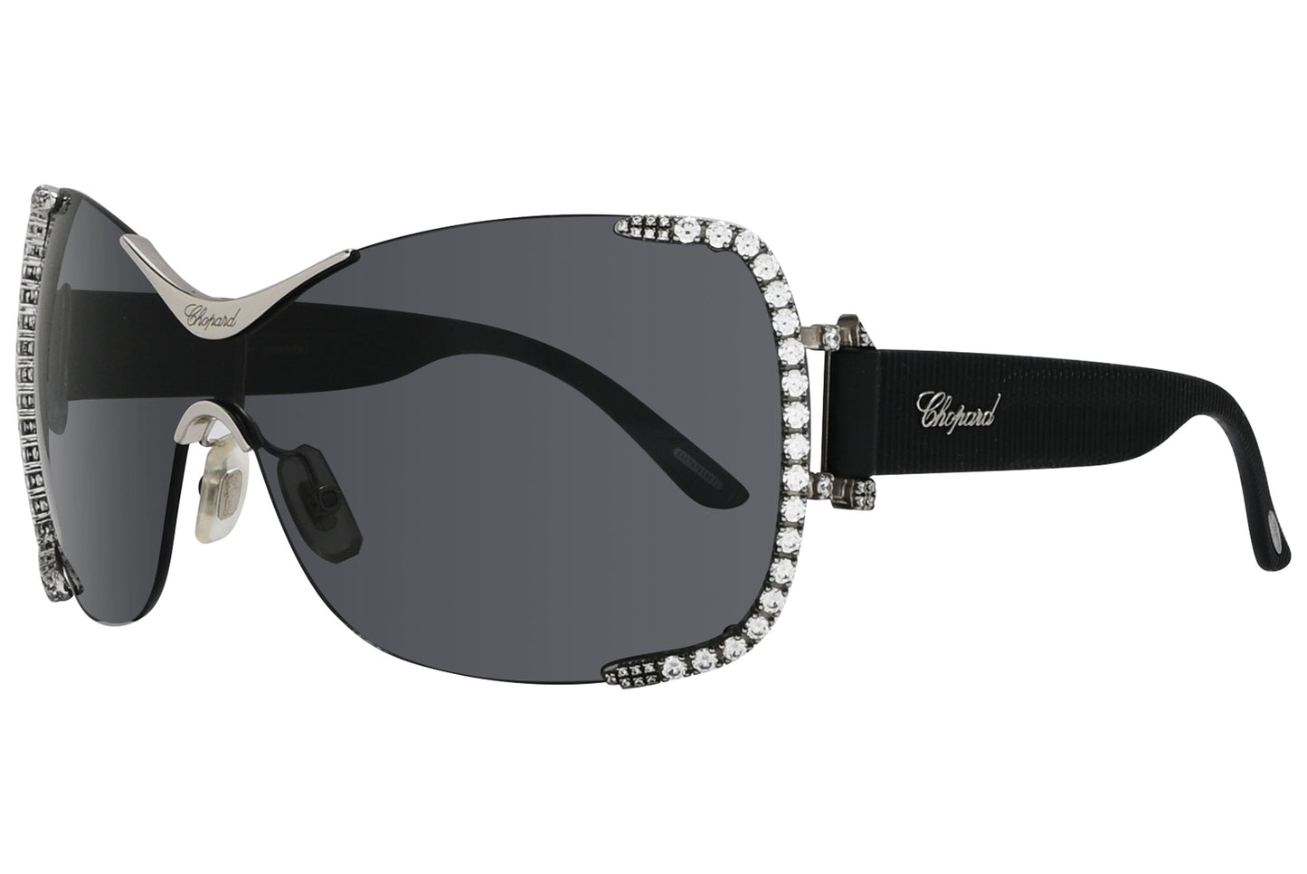 Chopard Shield Gray Sunglasses Model: SCHA65S-0579 Side View