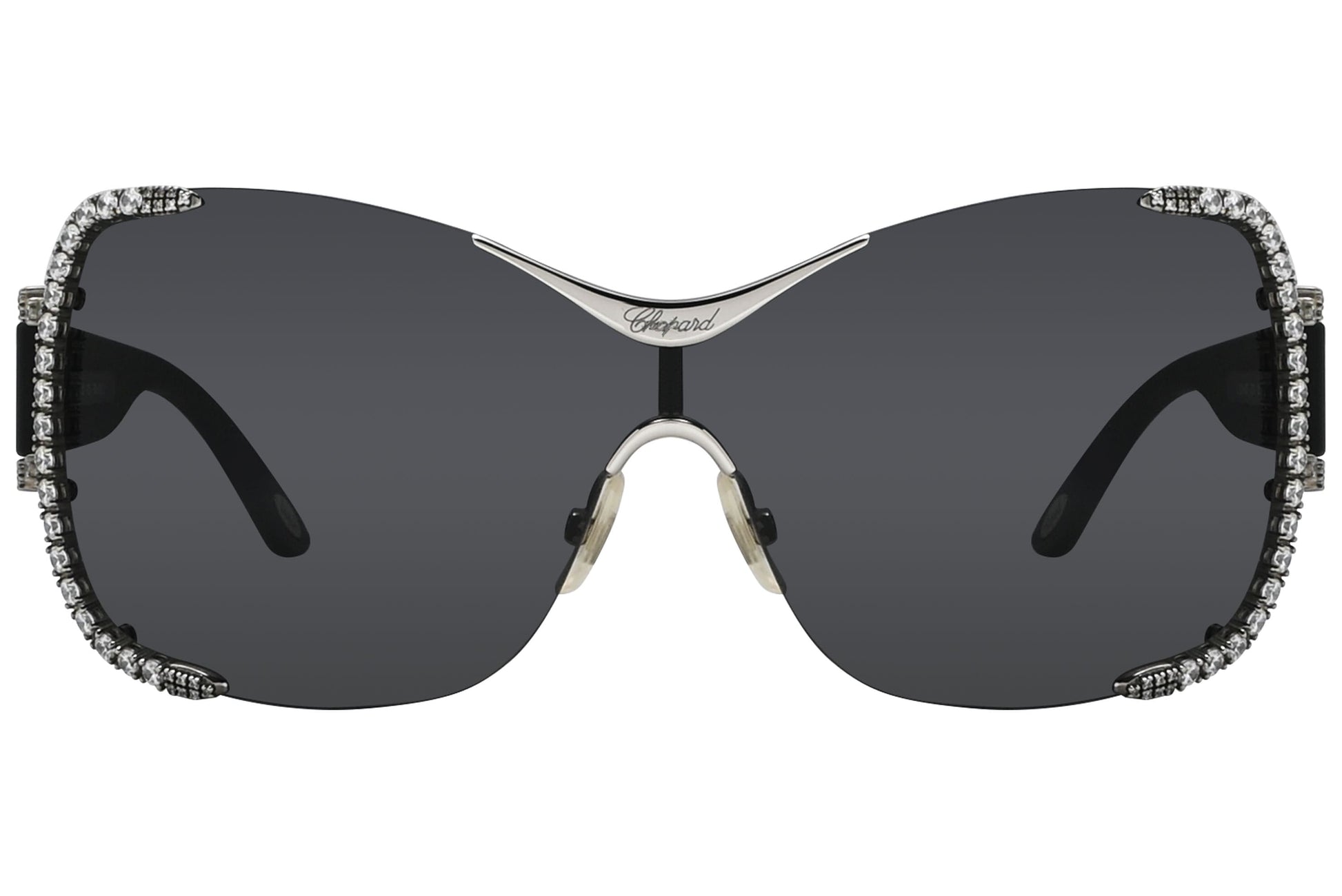 Chopard Shield Gray Sunglasses Model: SCHA65S-0579 Front View