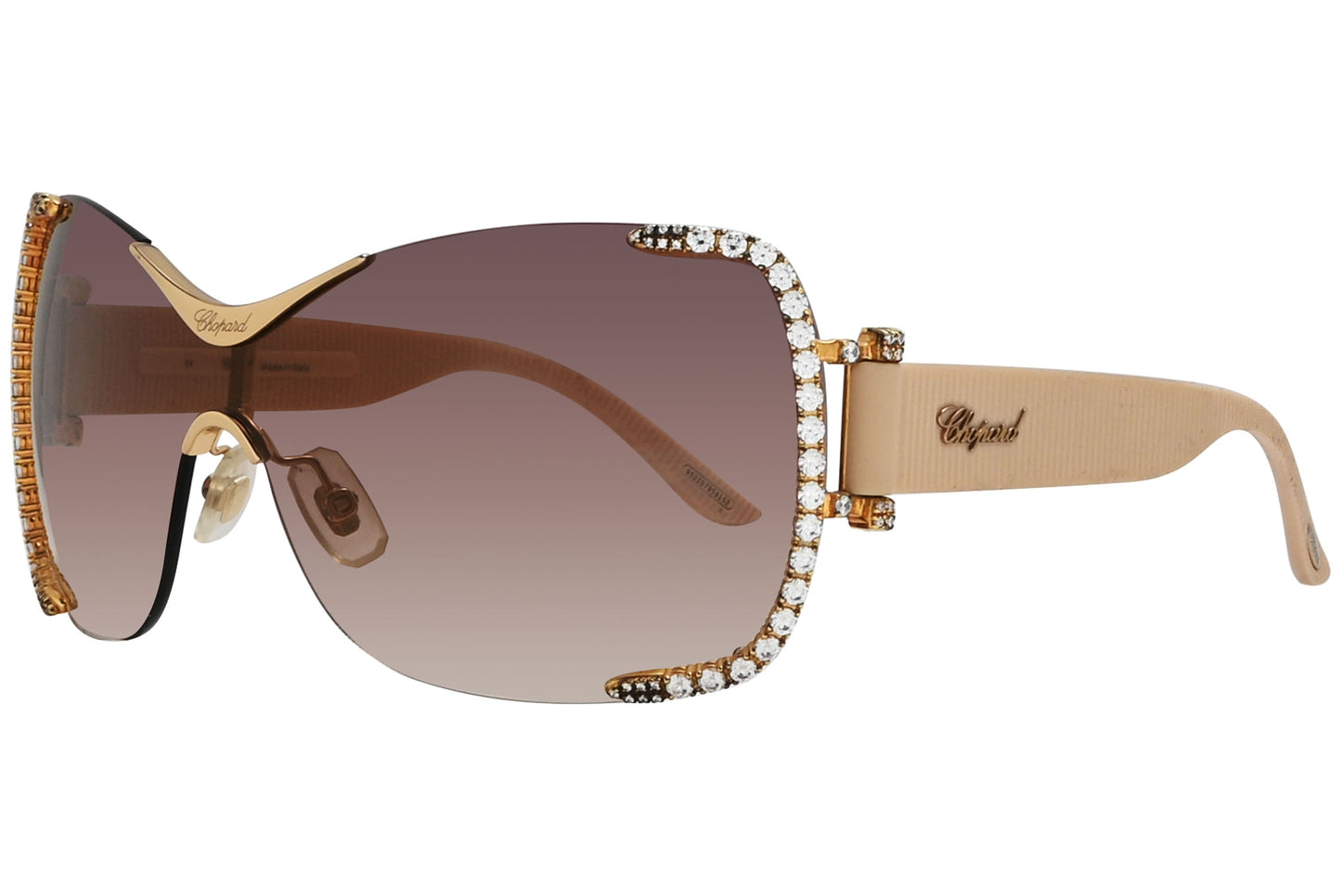 Chopard Shield Gold Sunglasses Model: SCHA65S-300X Side View