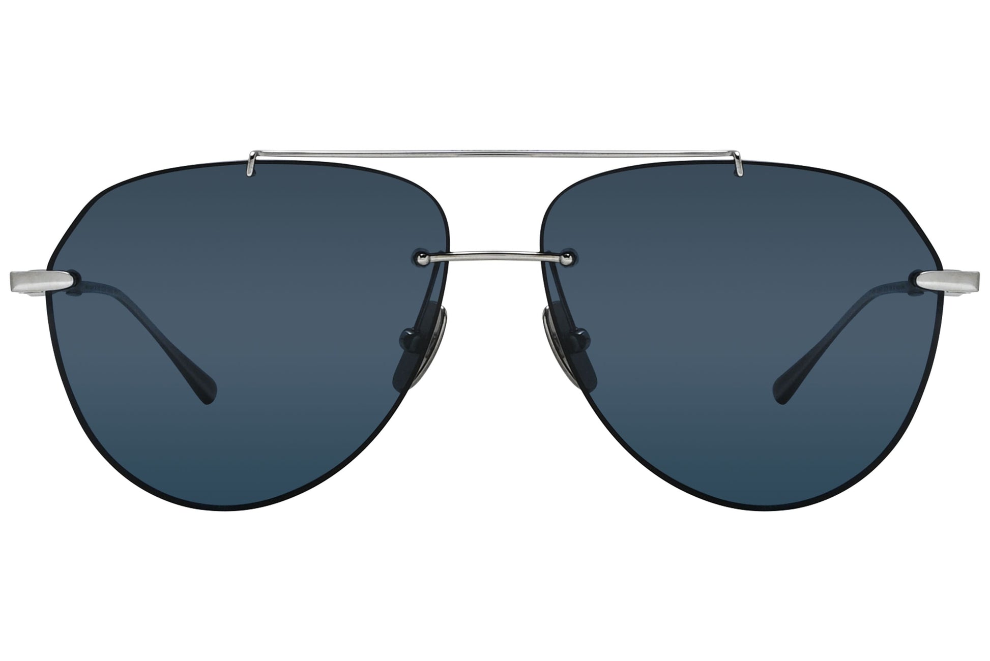 Chopard Aviator Blue and Silver Sunglasses Model: SCHF20-509P-POL Front View