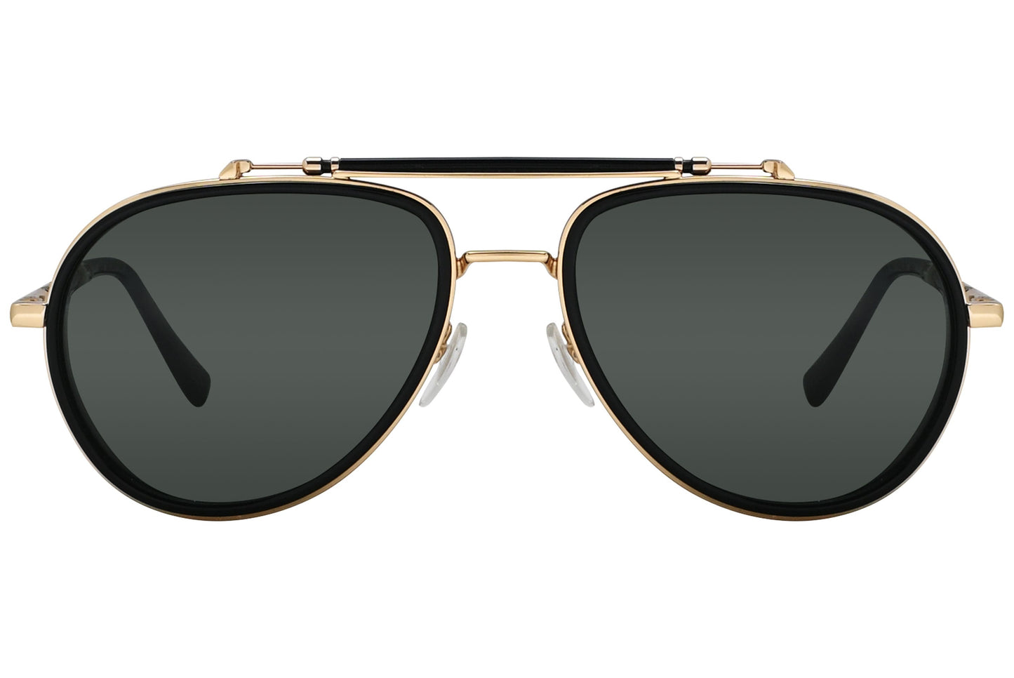 Chopard Aviator Black and Gold Sunglasses Model: SCHF24-700P-POL Front View