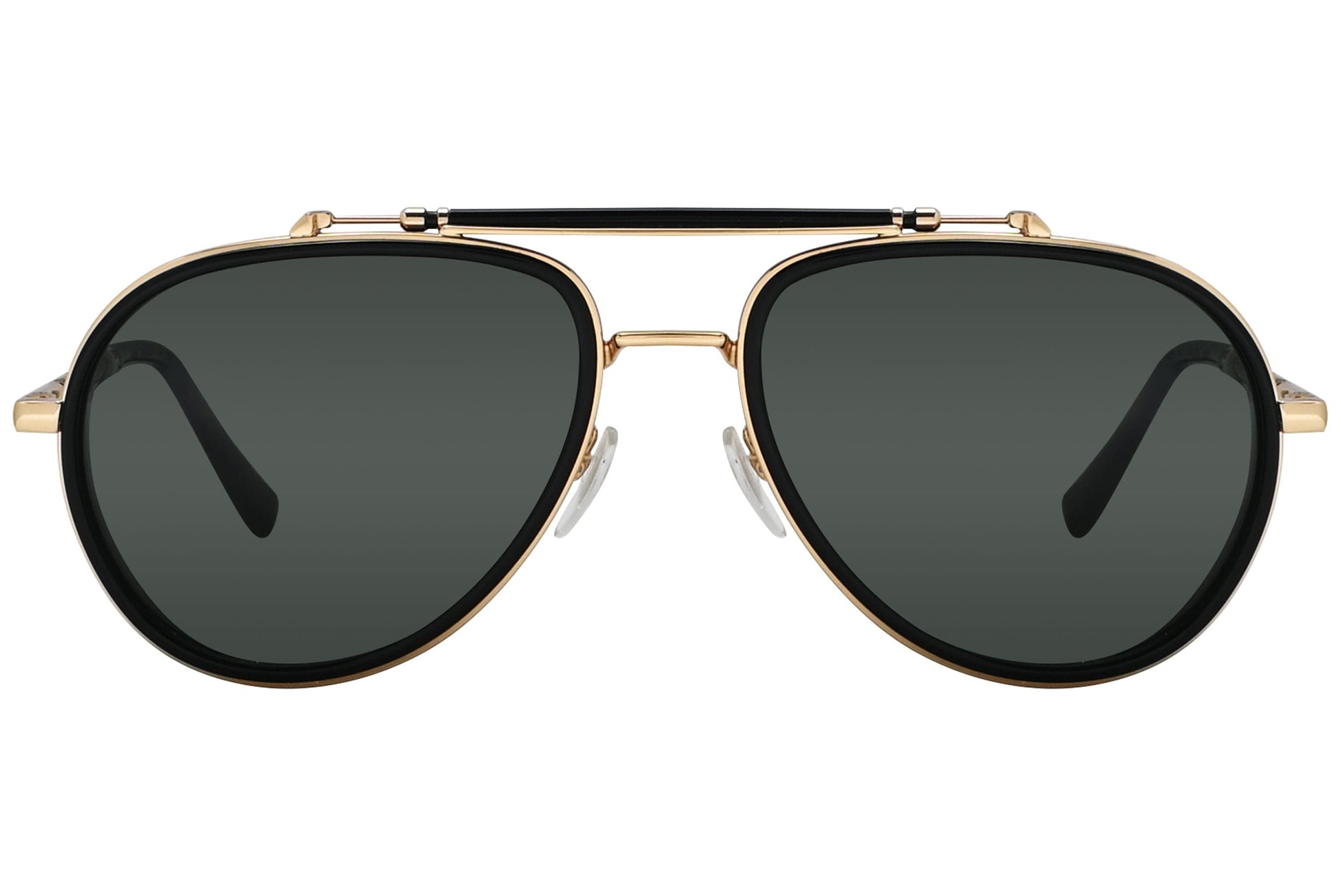 Chopard Aviator Black and Gold Sunglasses Model: SCHF24-700P-POL Front View