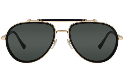 Chopard Aviator Black and Gold Sunglasses Model: SCHF24-700P-POL Front View