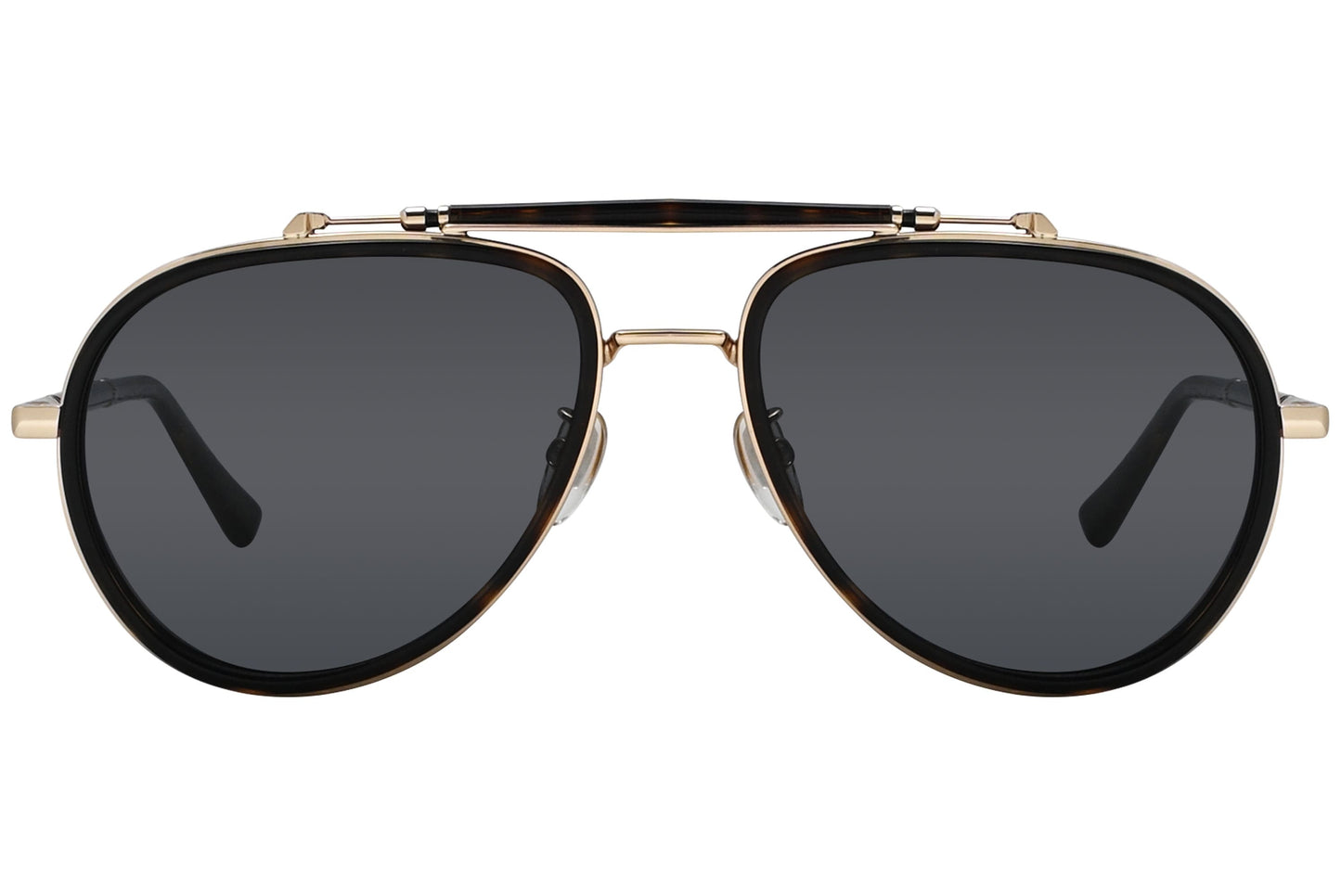 Chopard Aviator Black and Gold Sunglasses Model: SCHF24-722P-POL Front View