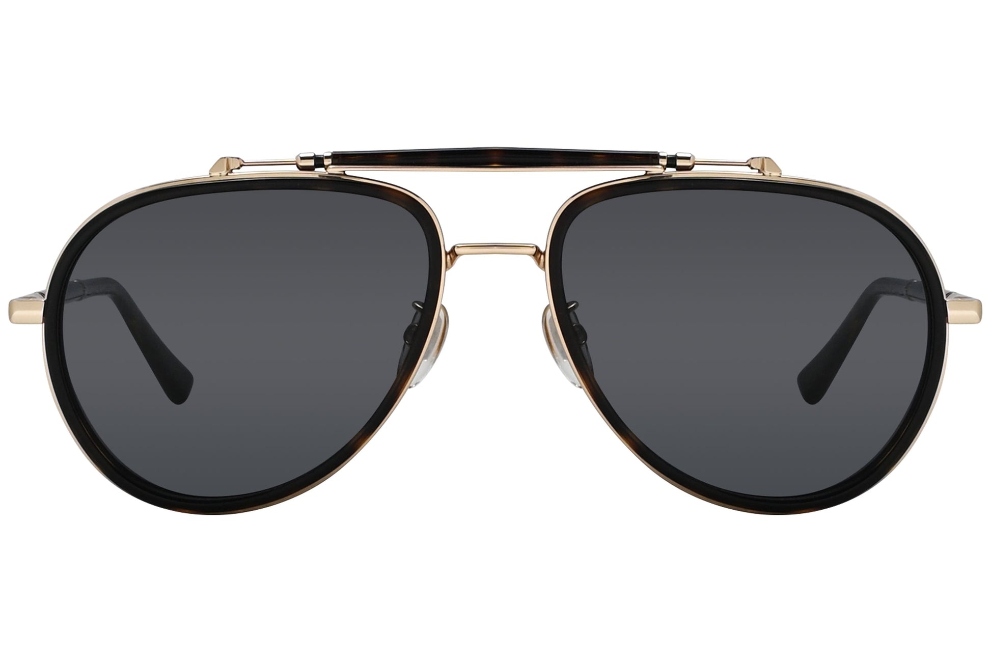 Chopard Aviator Black and Gold Sunglasses Model: SCHF24-722P-POL Front View