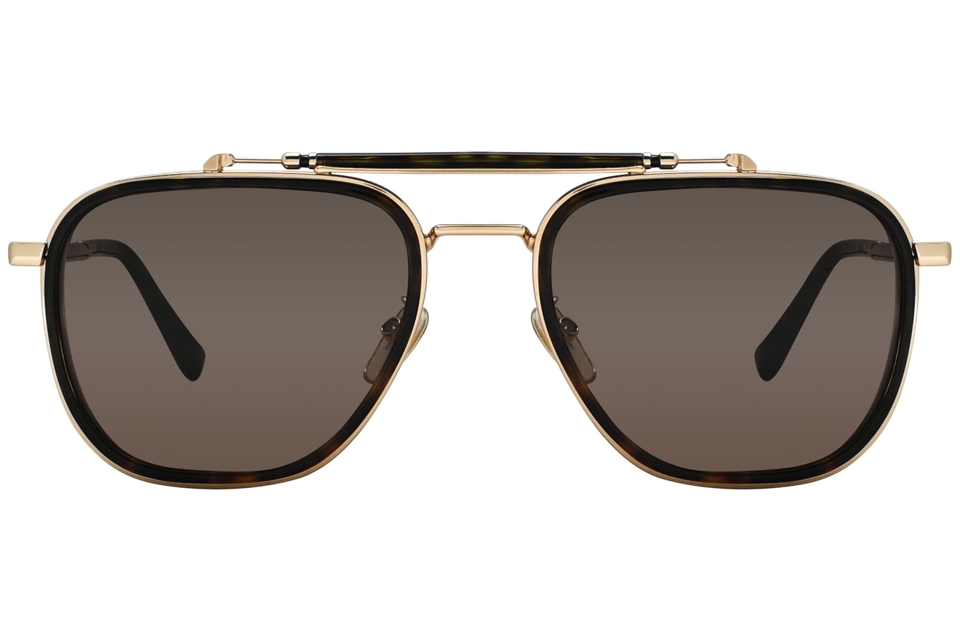 Chopard Aviator Black and Gold Sunglasses Model: SCHF25-722P-POL Front View