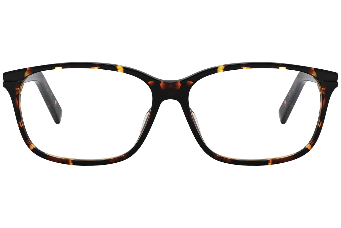 christian-dior oval black with gold eyeglasses frame viewed from a 90-degree angle.