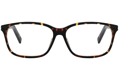 christian-dior oval black with gold eyeglasses frame viewed from a 90-degree angle.