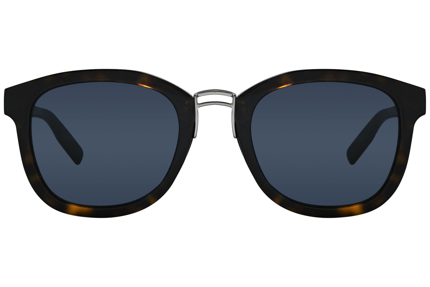 Christian Dior Tortoise Color Square Sunglasses Viewed From front Angle.