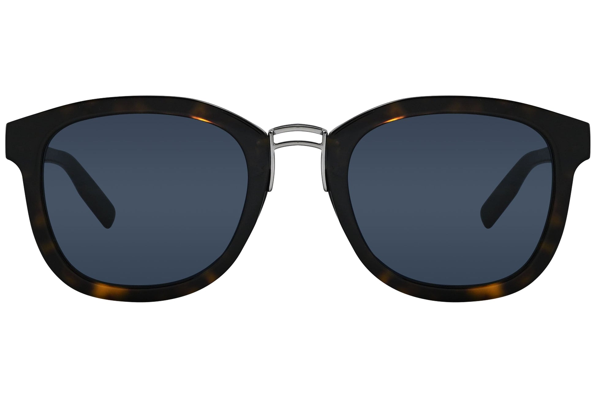 Christian Dior Tortoise Color Square Sunglasses Viewed From front Angle.