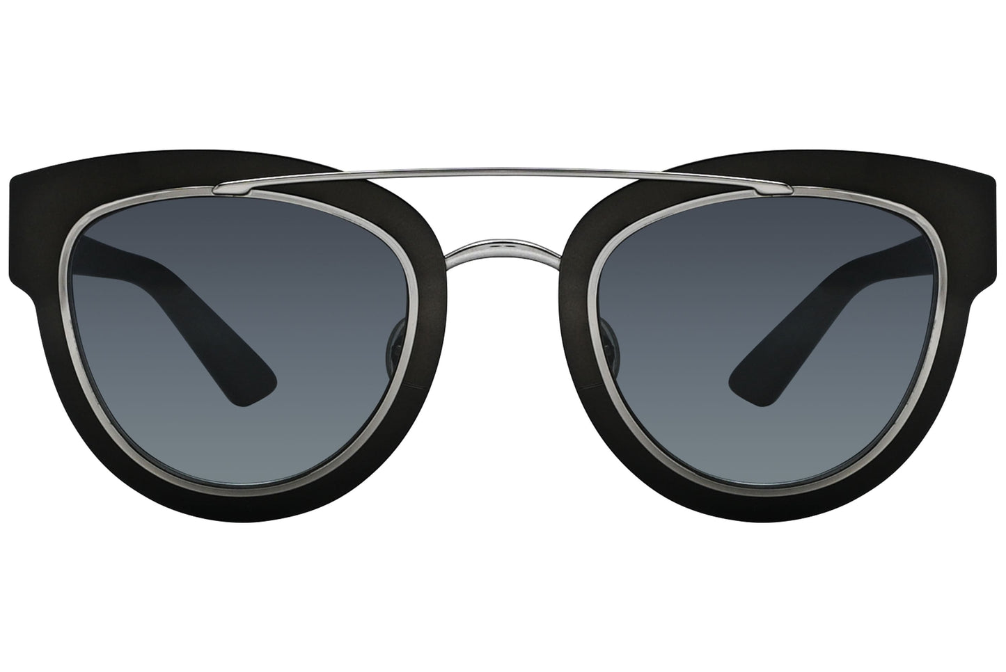 Christian Dior Black Color Aviator Sunglasses Viewed From front Angle.