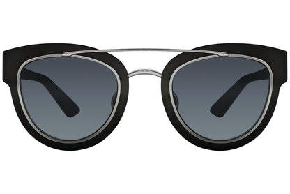 Christian Dior Black Color Aviator Sunglasses Viewed From front Angle.