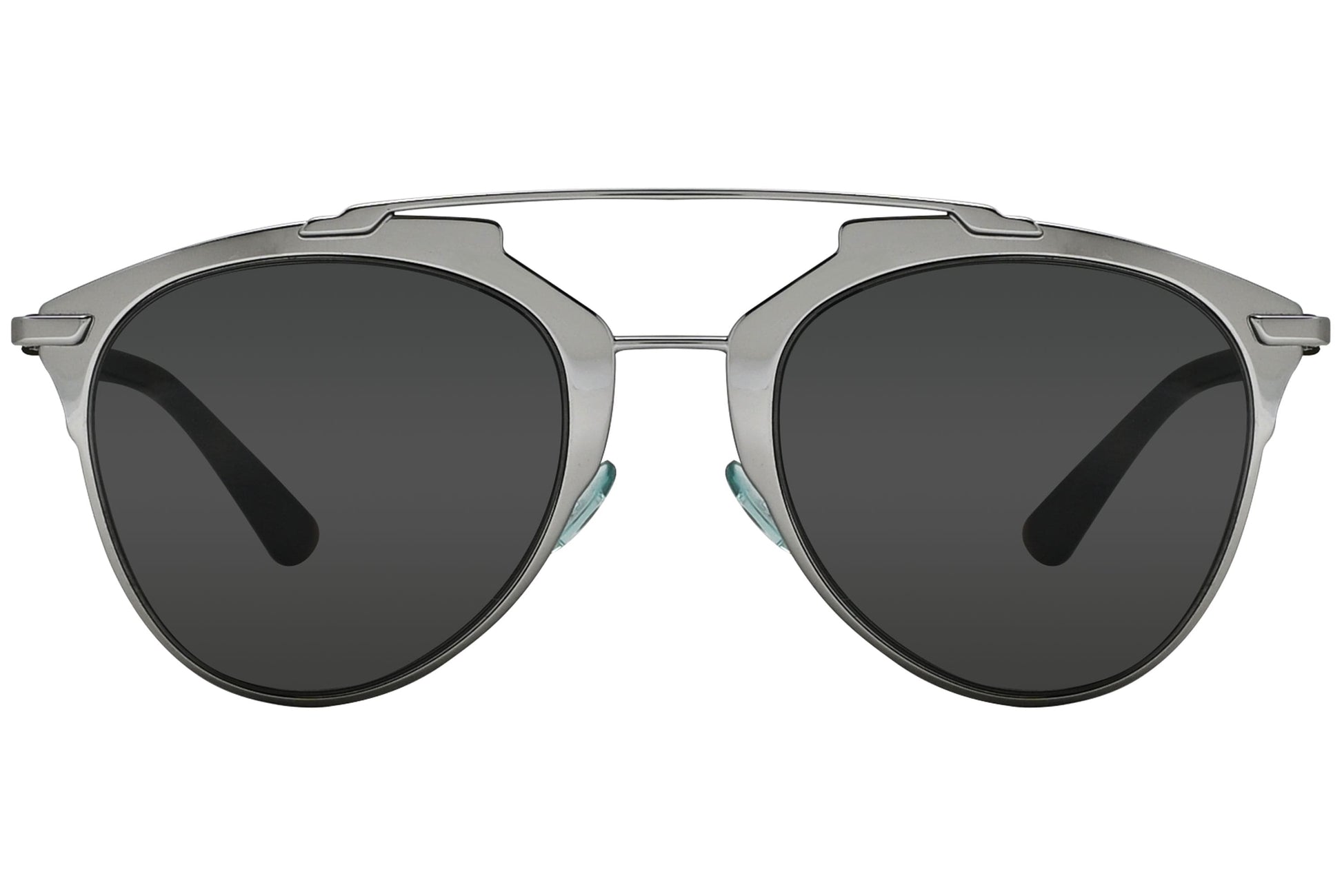 Christian Dior Gray Color Aviator Sunglasses Viewed From front Angle.