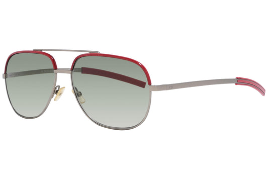 Christian Dior Red Color Aviator Sunglasses Viewed From A 45-Degree Angle.