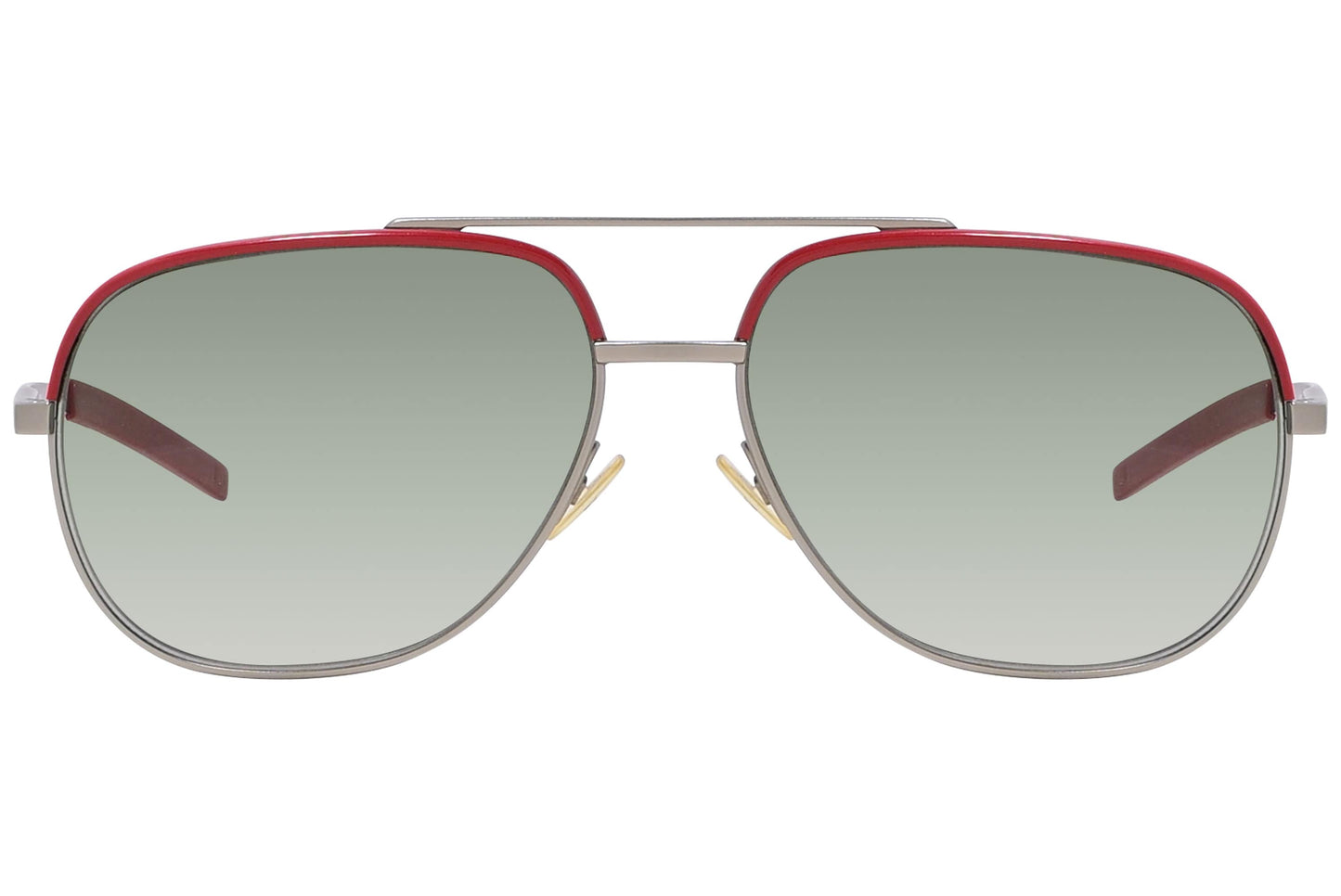 Christian Dior Red Color Aviator Sunglasses Viewed Front Angle.