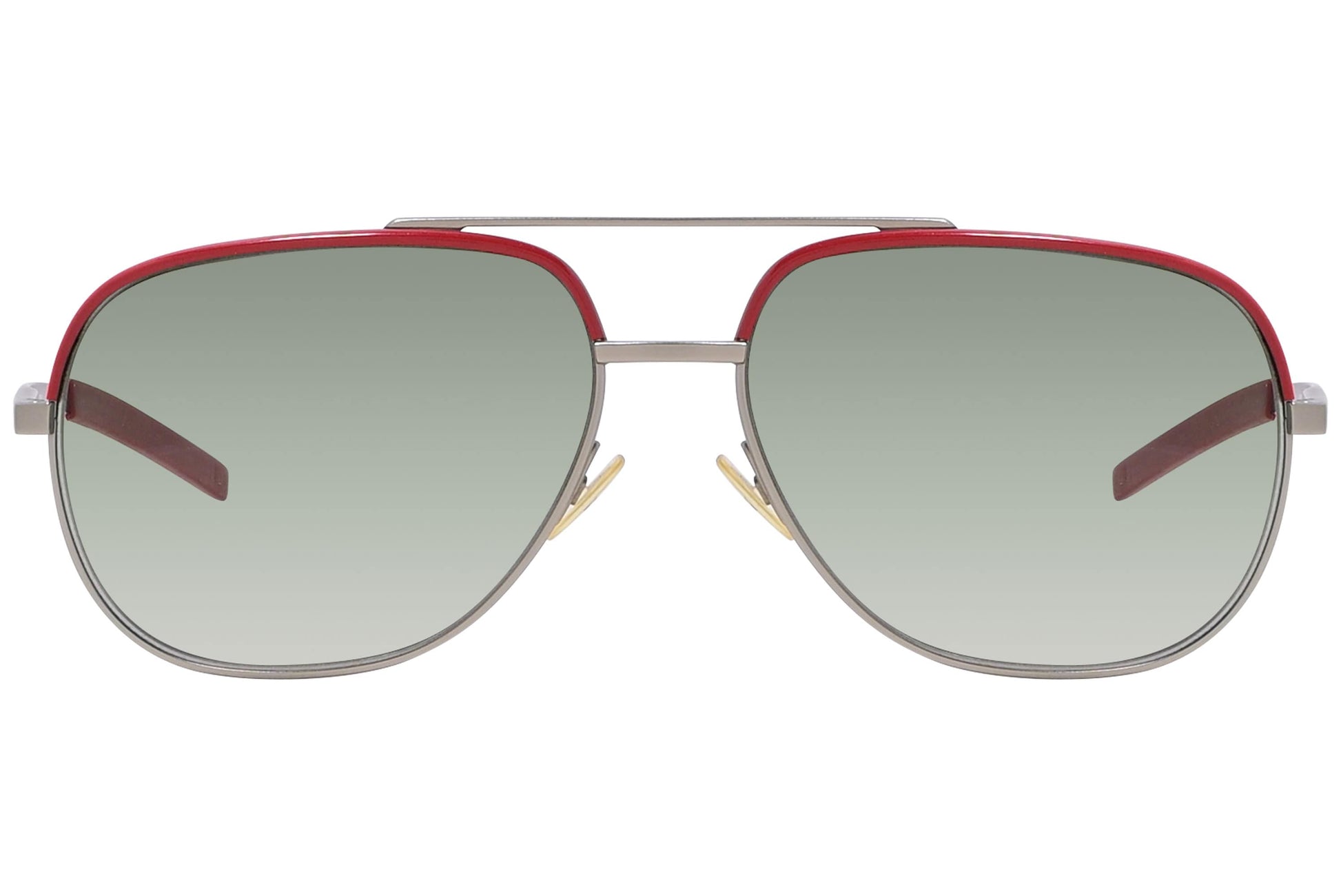 Christian Dior Red Color Aviator Sunglasses Viewed Front Angle.