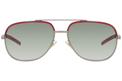 Christian Dior Red Color Aviator Sunglasses Viewed Front Angle.