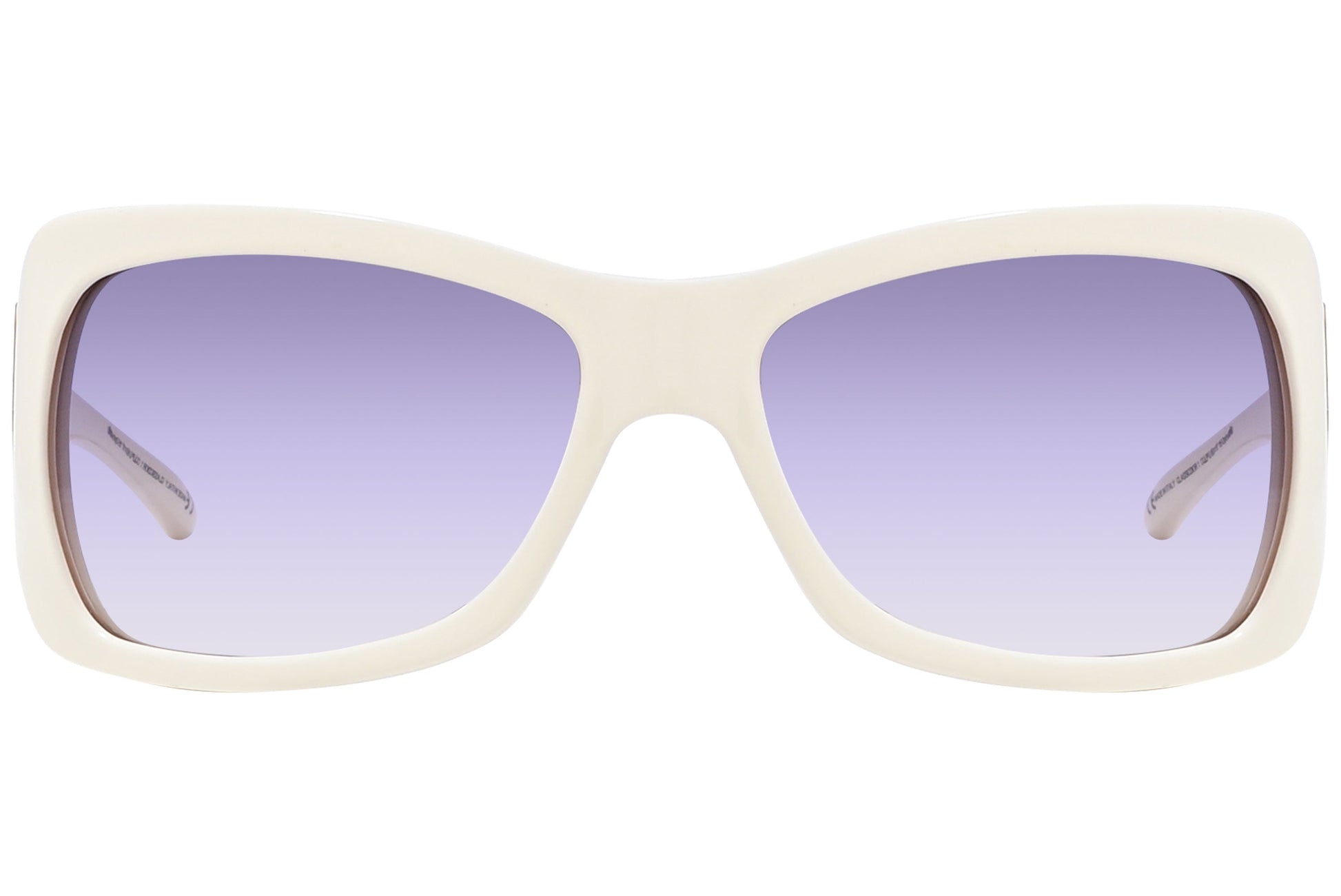 Christian Dior White Color  Sunglasses Viewed Front Angle.