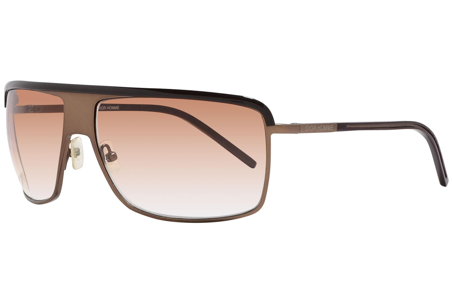 Christian Dior Bronze Color Shield Sunglasses Viewed From A 45-Degree Angle.