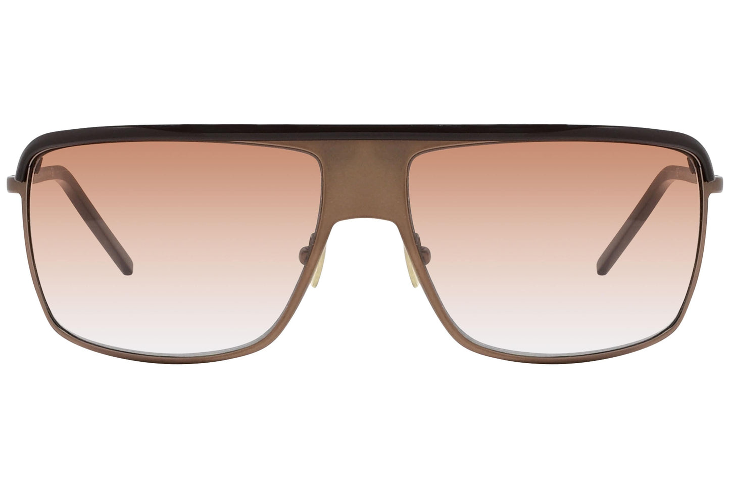 Christian Dior Bronze Color Shield Sunglasses Viewed Front Angle.