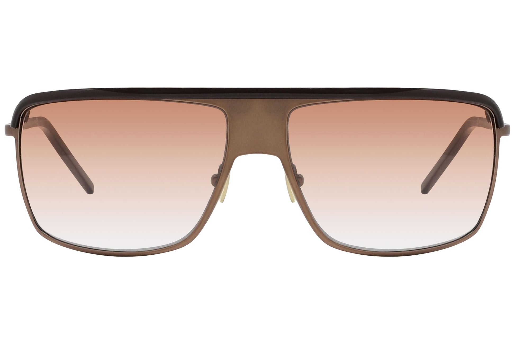 Christian Dior Bronze Color Shield Sunglasses Viewed Front Angle.