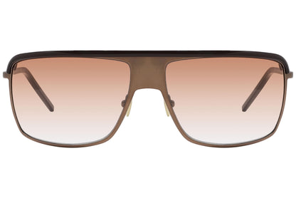 Christian Dior Bronze Color Shield Sunglasses Viewed Front Angle.