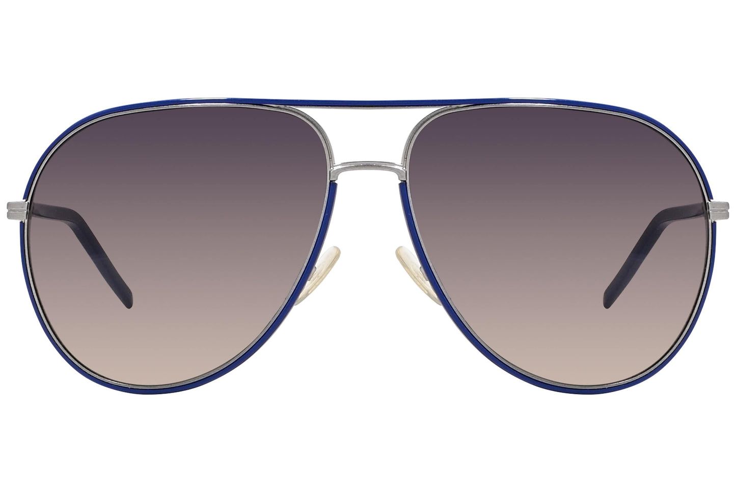 Christian Dior Blue Color Aviator Sunglasses Viewed Front Angle.