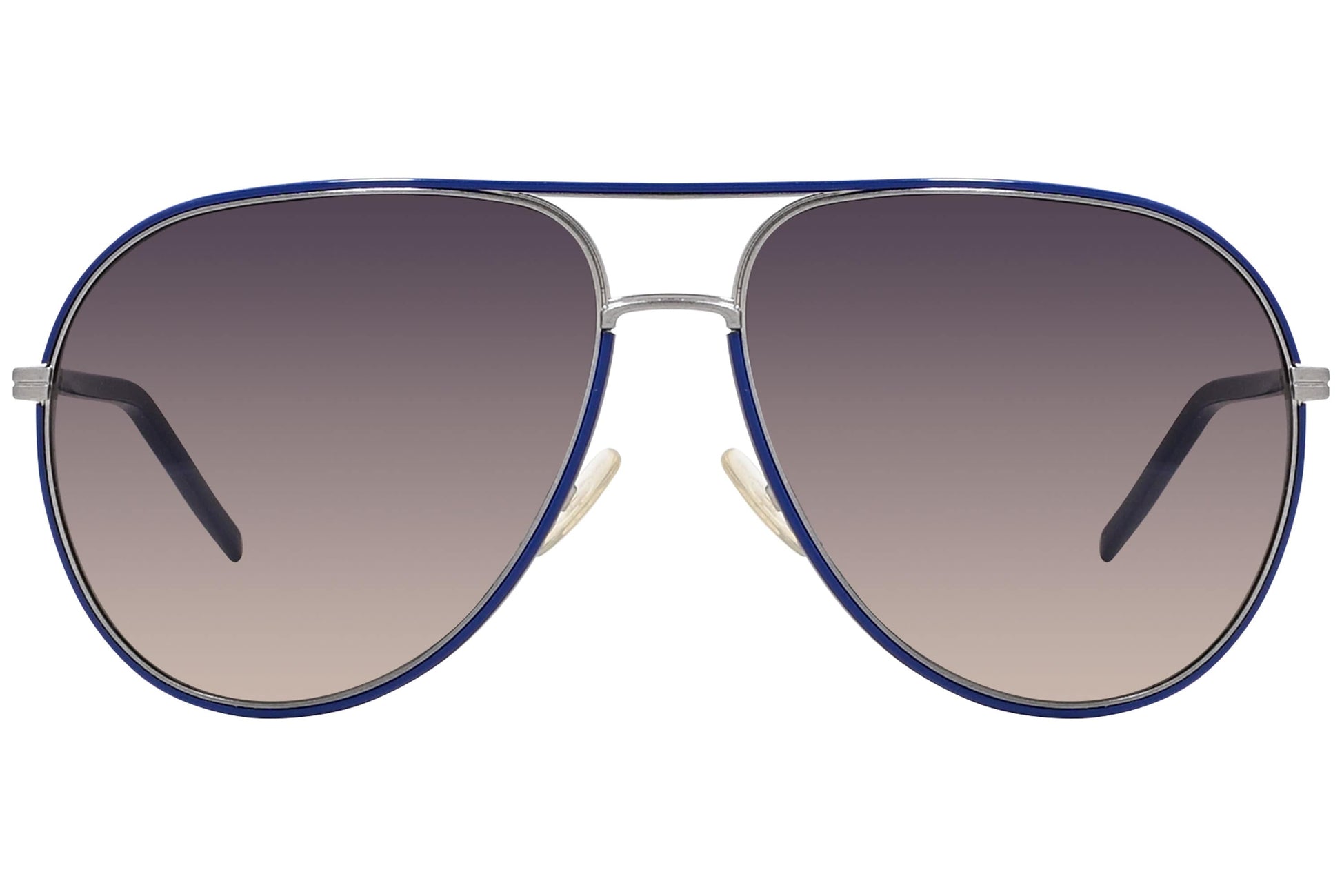 Christian Dior Blue Color Aviator Sunglasses Viewed Front Angle.