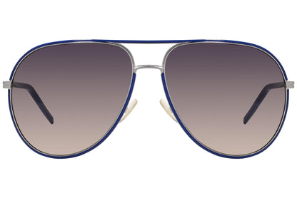 Christian Dior Blue Color Aviator Sunglasses Viewed Front Angle.