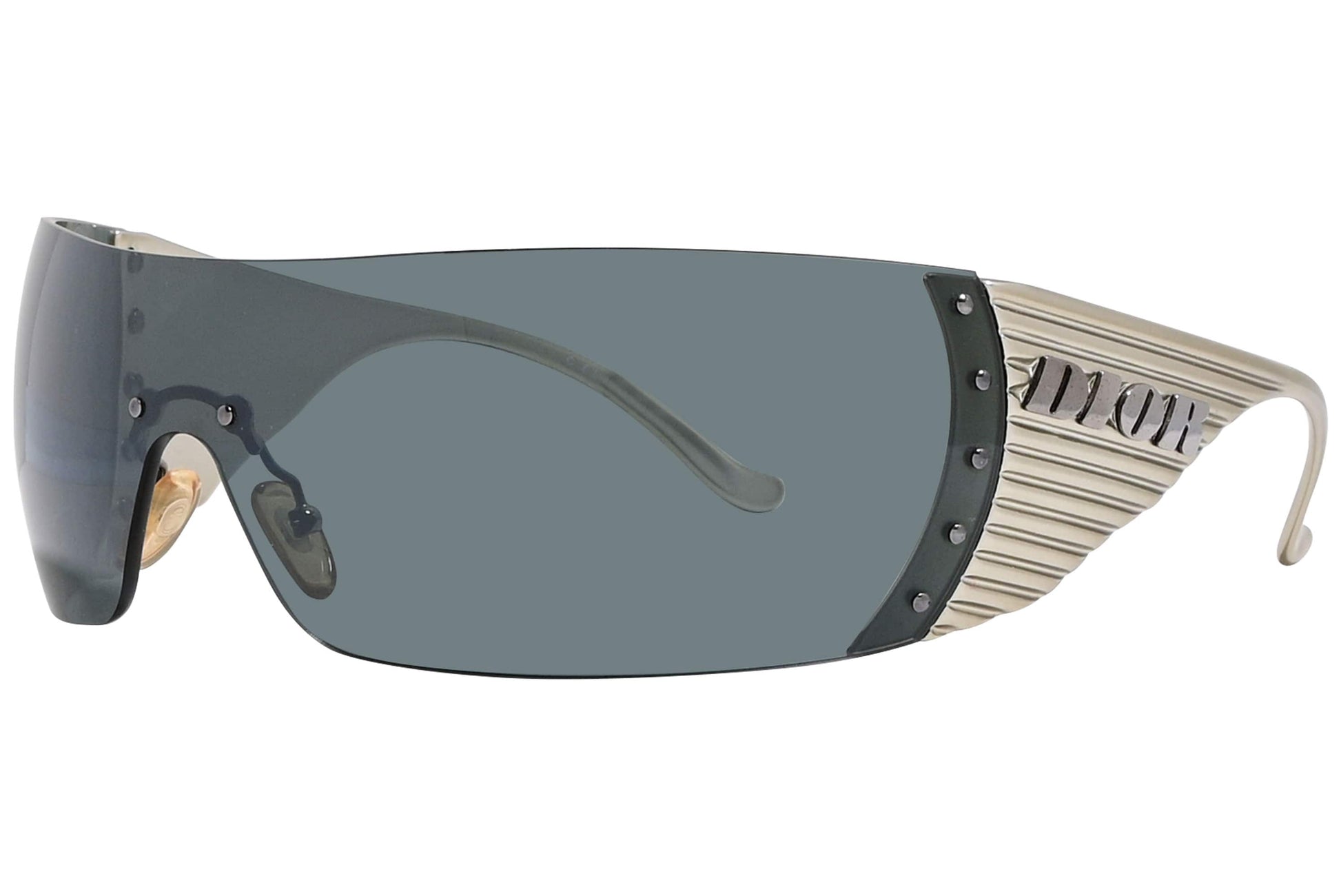 Christian Dior Gray Color  Sunglasses Viewed From A 45-Degree Angle.