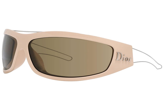 Christian Dior Gold Color  Sunglasses Viewed From A 45-Degree Angle.