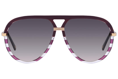 Christian Dior Purple Color  Sunglasses Viewed Front Angle.