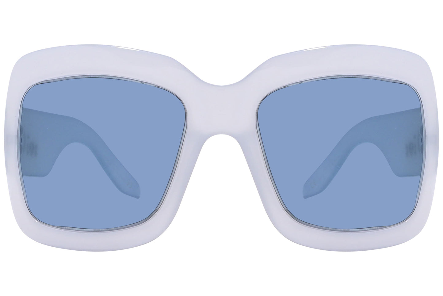 Christian Dior White Color  Sunglasses Viewed Front Angle.