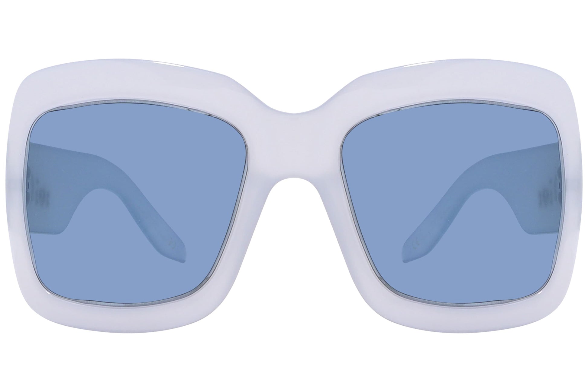 Christian Dior White Color  Sunglasses Viewed Front Angle.