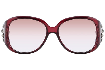 Christian Dior Red Color  Sunglasses Viewed Front Angle.