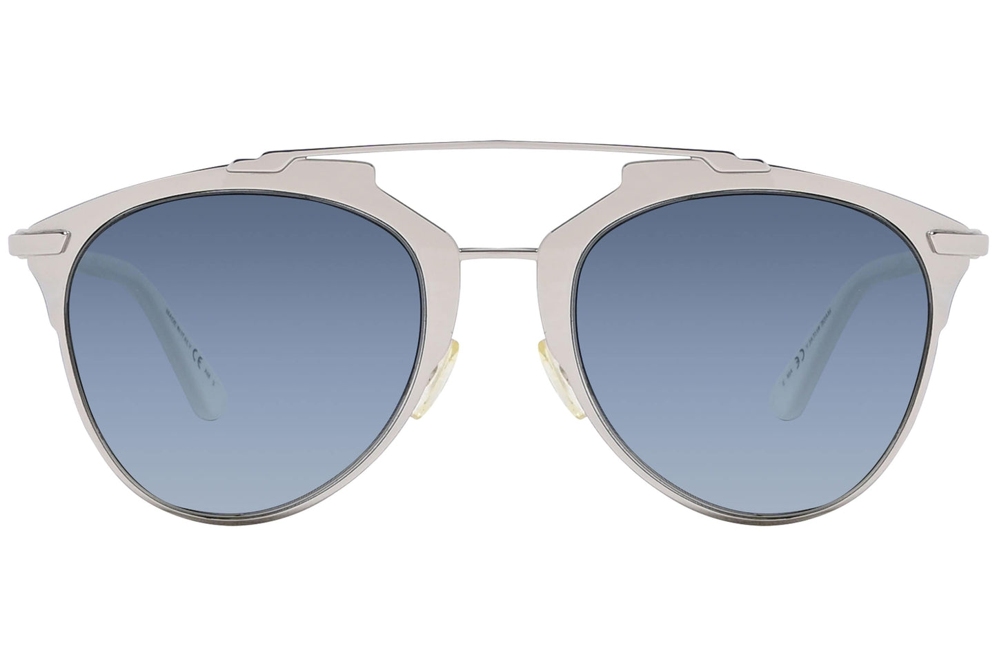 Christian Dior White Color  Sunglasses Viewed Front Angle.