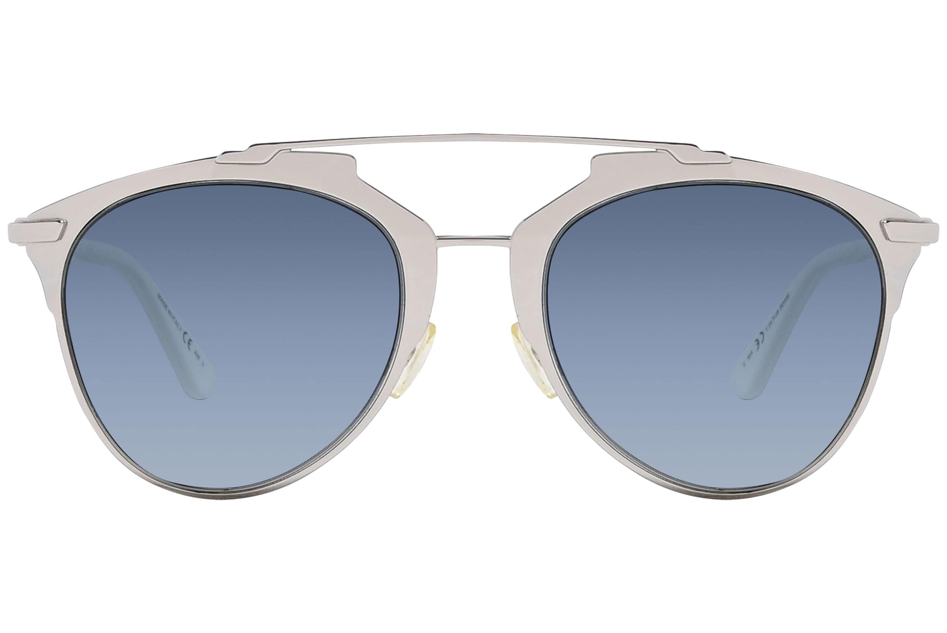 Christian Dior White Color  Sunglasses Viewed Front Angle.