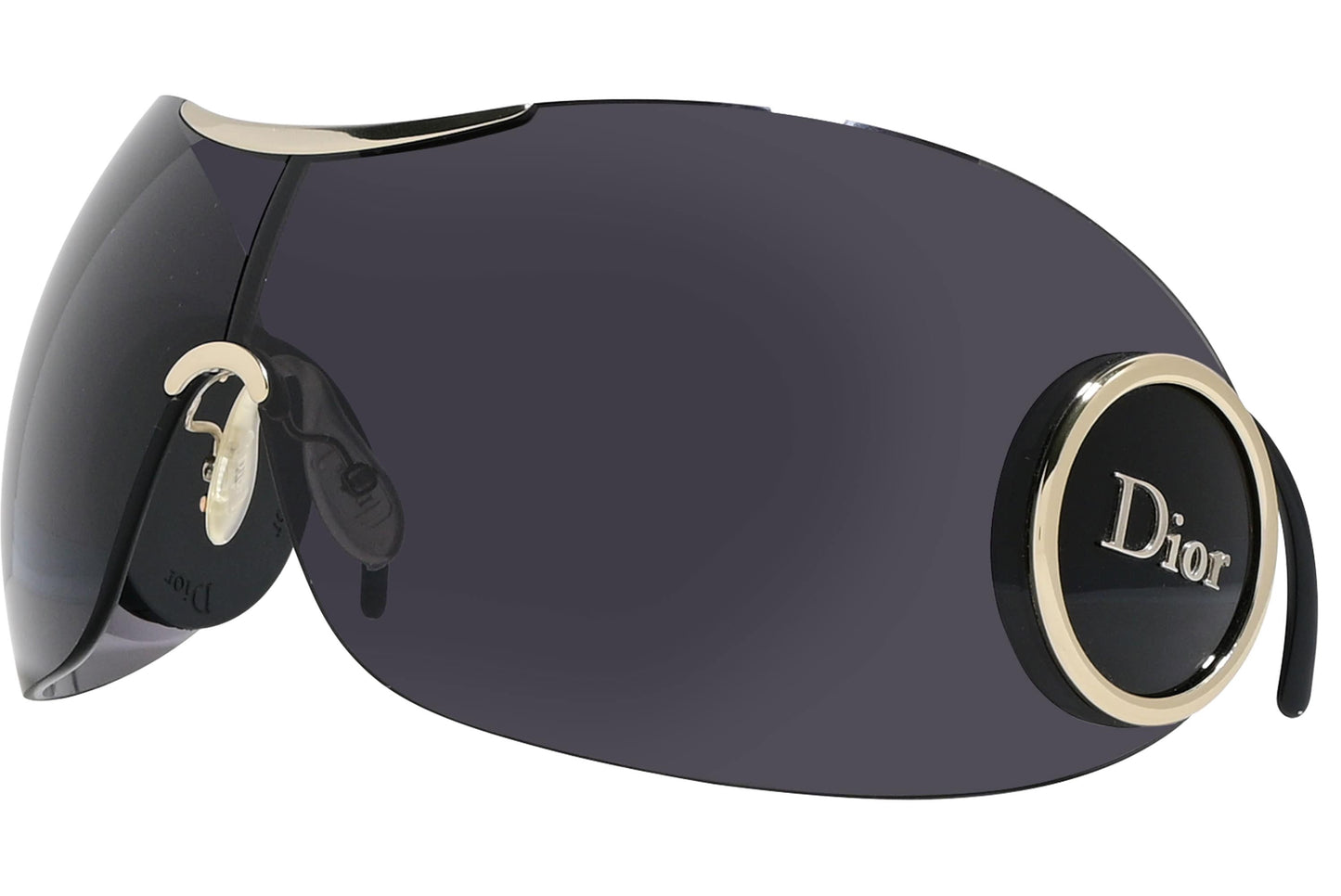 Christian Dior Black Color  Sunglasses Viewed From A 45-Degree Angle.